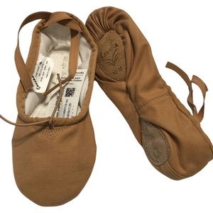 SANSHA Ligne Danse Ballet Slippers Pro 1C Tan / Flesh Size 10M NWT